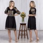 Rochie Traditionala Neagra brodata - Ramona