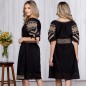 Rochie Traditionala Neagra brodata - Ramona