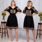Rochie Traditionala Neagra brodata - Ramona
