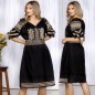 Rochie Traditionala Neagra brodata - Ramona