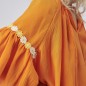 Bluza stilizata din panza topita - portocaliu 09