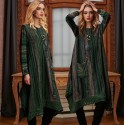 Rochie din tricot asimetrica - Carmen verde 02