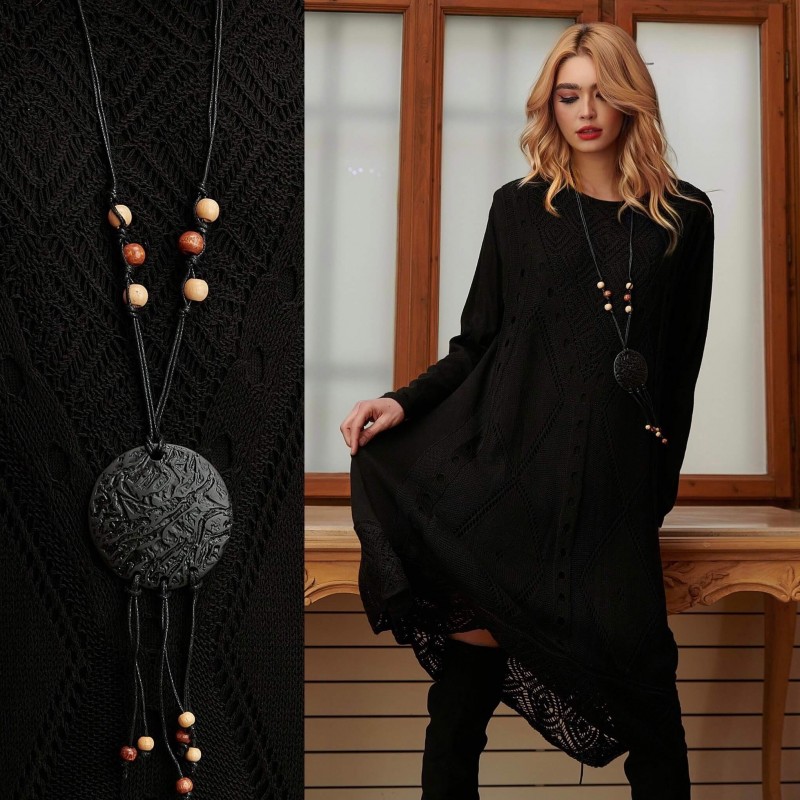 Rochie din tricot negru - Daria 03