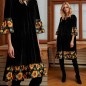 Rochie din catifea neagra - Floarea Soarelui Rochie din catifea neagra - Floarea Soarelui