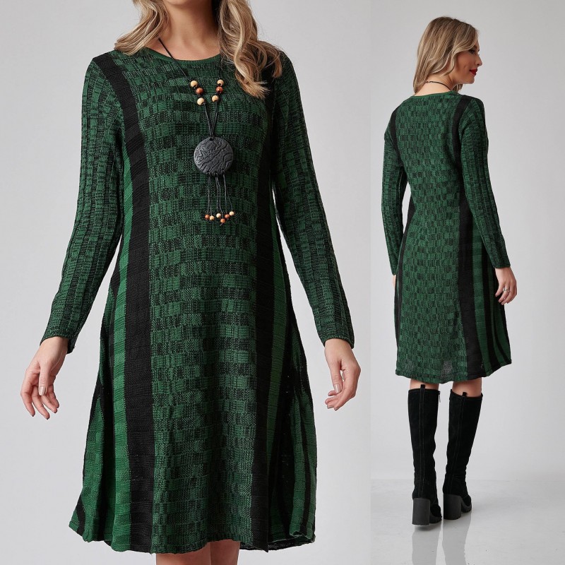 Rochie din tricot - Diana verde 02