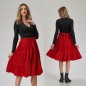 Fusta rosie din catifea - Iulia 02 Fusta rosie din catifea - Iulia 02