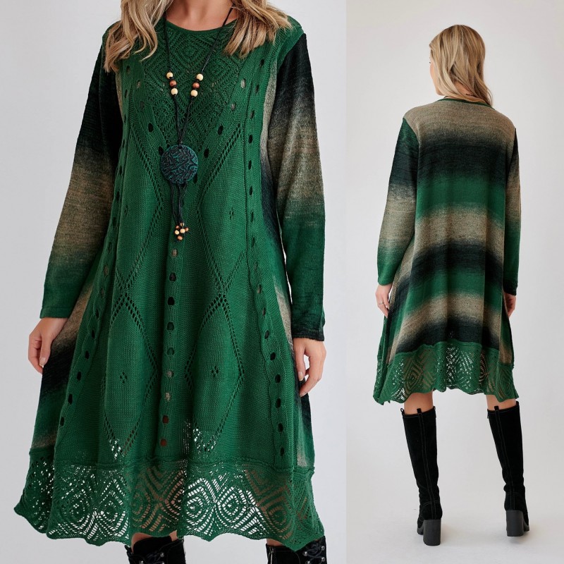 Rochie din tricot verde - Daria 06
