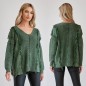 Bluza oversize din tricot verde - Laura