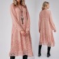 Rochie din tricot cu model crosetat - Nicolle roz