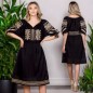 Rochie Traditionala Neagra brodata - Ramona