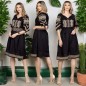 Rochie Traditionala Neagra brodata - Ramona