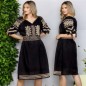 Rochie Traditionala Neagra brodata - Ramona