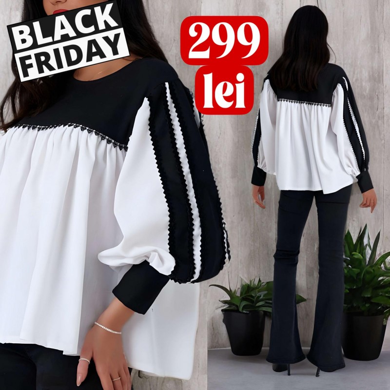 IE Nationala, din panza de in cu dantela neagra