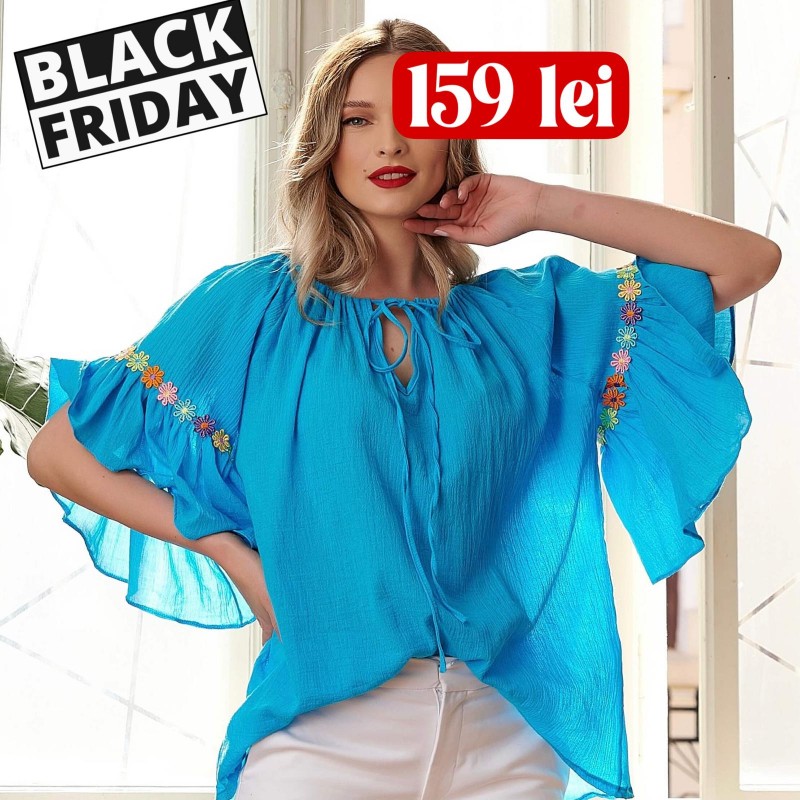 Bluza stilizata din panza topita